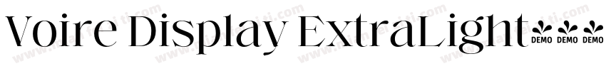 Voire Display ExtraLight字体转换